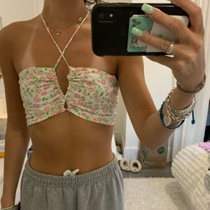 Princess Polly Floral Tie Top